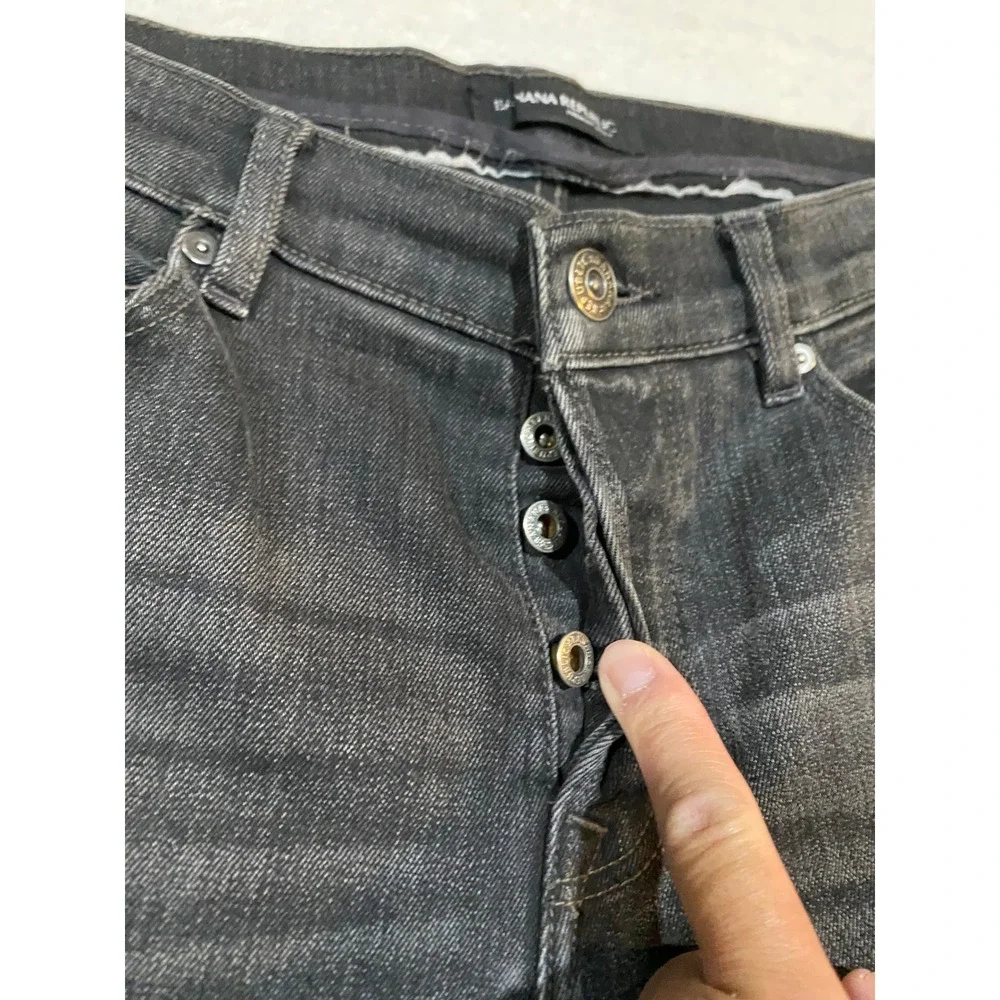 Banana Republic Mens Selvedge Denim Black Wash‎ Slim Jeans 32x32 673213-00